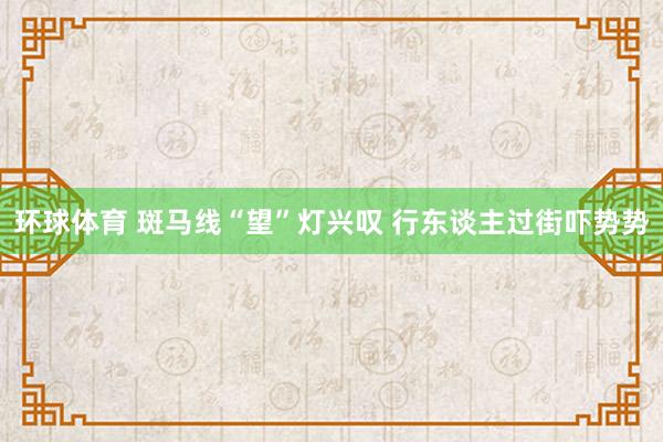 环球体育 斑马线“望”灯兴叹 行东谈主过街吓势势