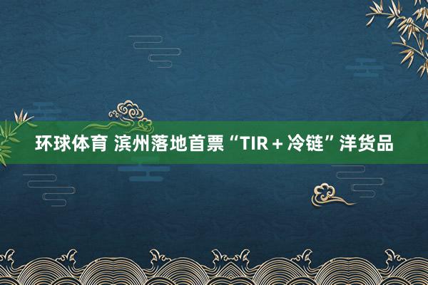 环球体育 滨州落地首票“TIR＋冷链”洋货品