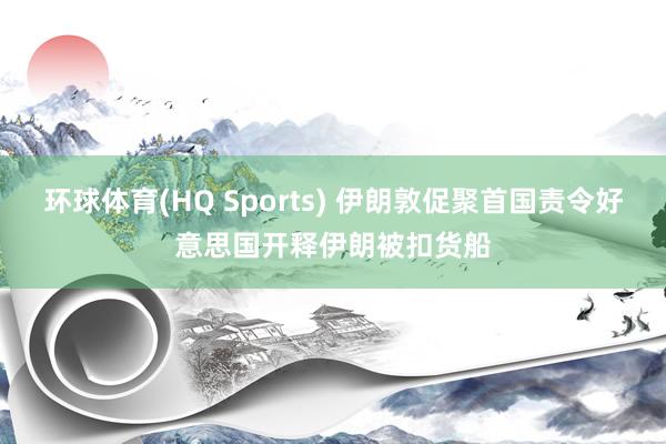 环球体育(HQ Sports) 伊朗敦促聚首国责令好意思国开释伊朗被扣货船