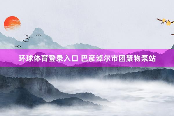 环球体育登录入口 巴彦淖尔市团聚物泵站